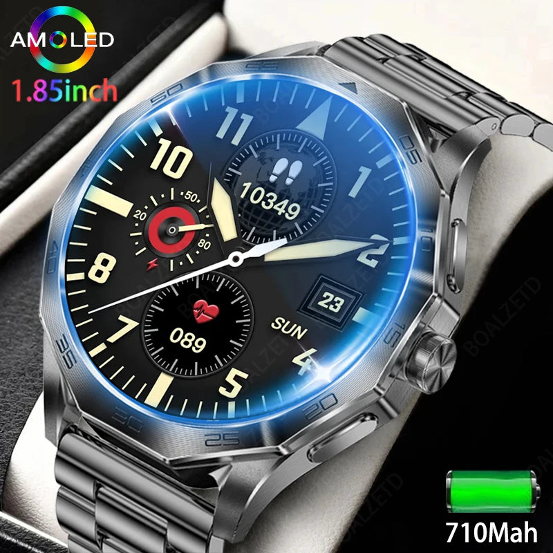 For Samsung Galaxy New Smart Watch Men 1.85 Inch HD Screen 710mAh 1ATM Waterproof GPS Sport Tracker Bluetooth Call Smartwatch