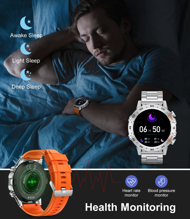 LIGE New1.39" Bluetooth Call Smart Watch Men Outdoor Sport Fitness Heart Rate Health Monitoring for Android IOS Phone