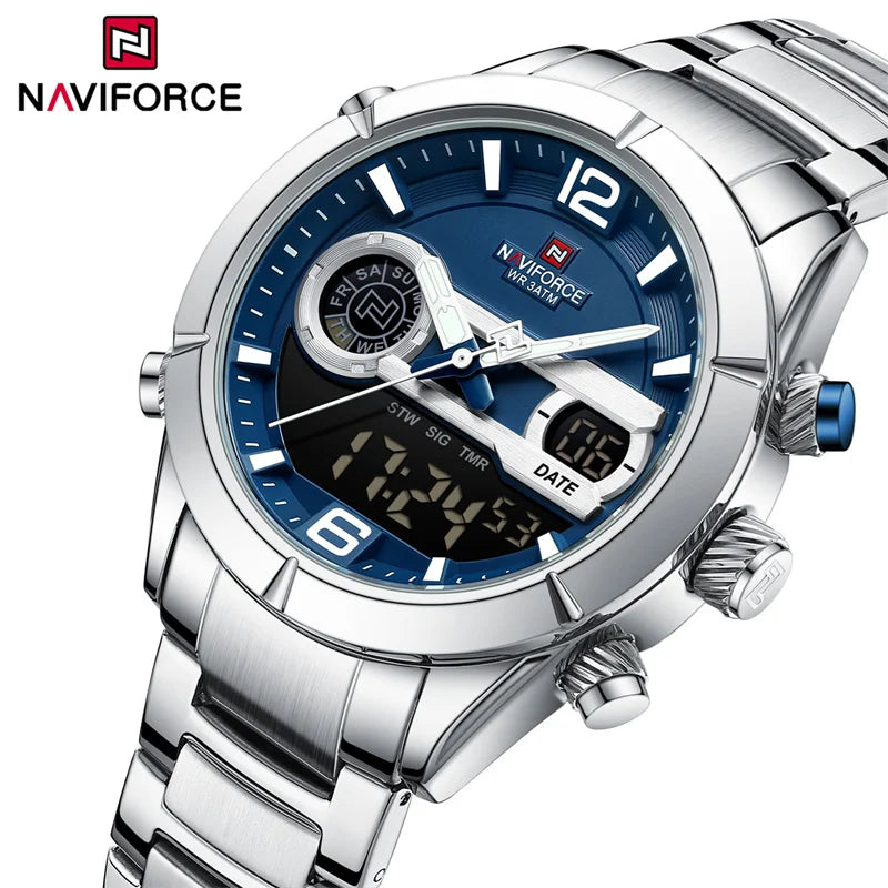 NAVIFORCE ESPORTIVO MILITAR AÇO INOXIDÁVEL