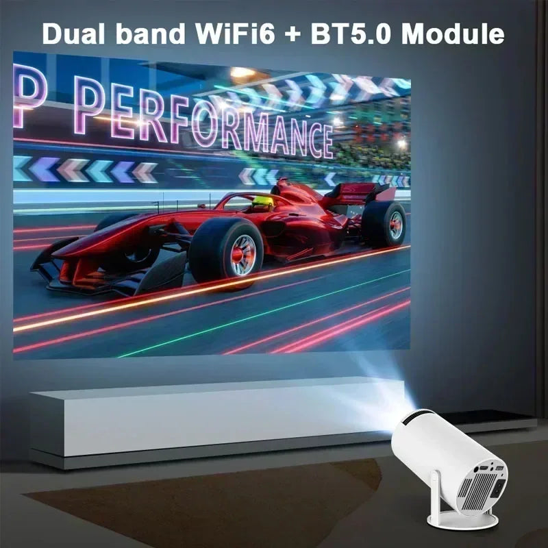 Projetor portátil Android 11 Dual Wifi6 200 ANSI Allwinner H713 BT5.0 1080P 1280*720P Home Cinema Outdoor