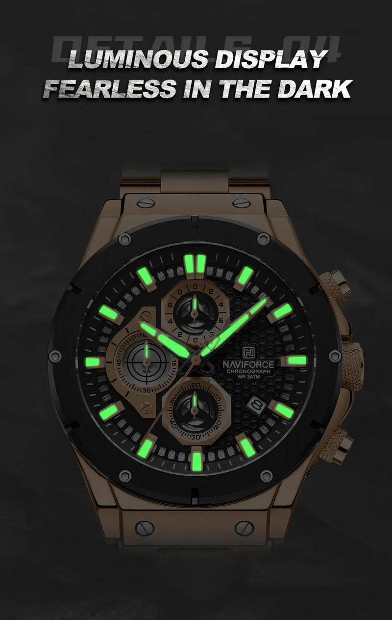 NAVIFORCE top luxo Chronograph original