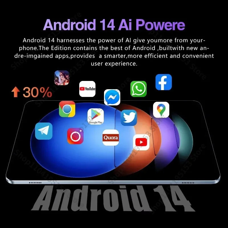 Global Version 2024 Original Pro 14 Tablet PC Android 14 Tablet 5G Dual SIM Card WIFI tablet pc Google Play Tablets 4k HD Mi Pad