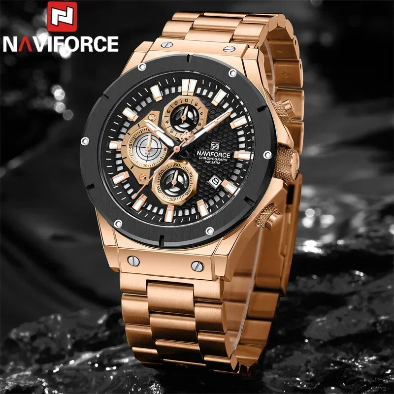 NAVIFORCE top luxo Chronograph original